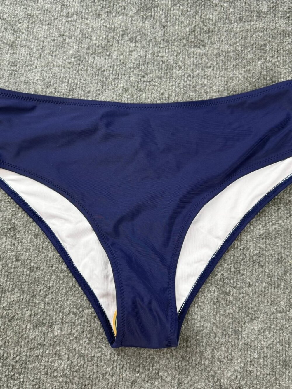 Beachsissi Navy Blue High Waist Bikini Bottom Women's Size L 15" Waist